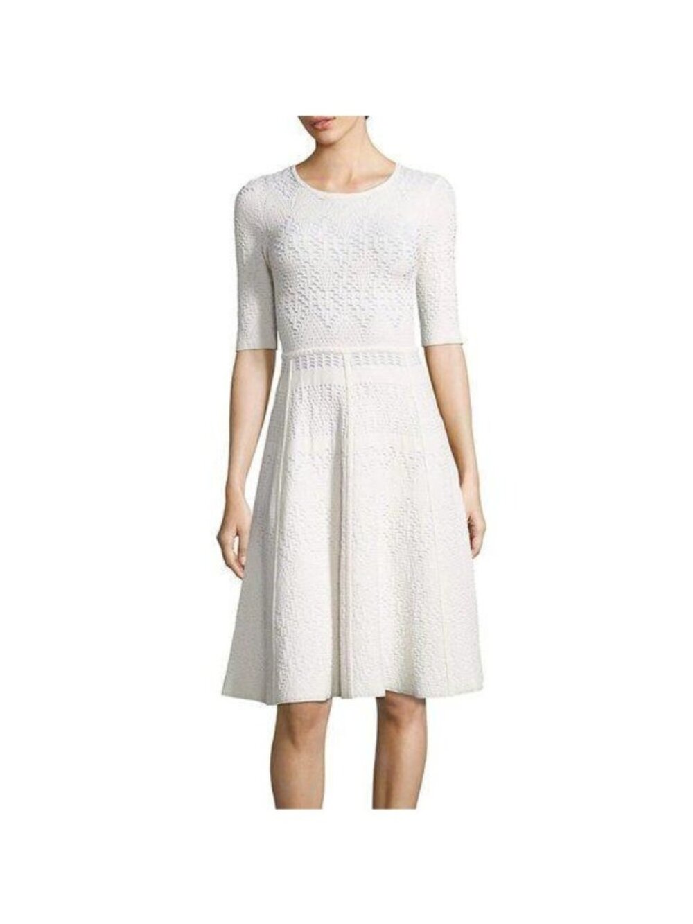 A.L.C. Grayson Fit and Flare Dress Knit Lace Point